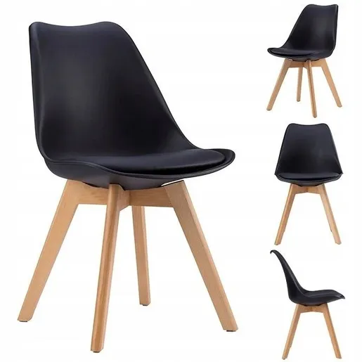 ModernHome Napoli set 4 stolice - black