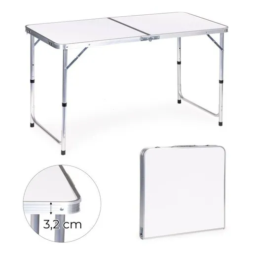 ModernHome SKLOPIVI STO ZA KAMPOVANJE WHITE 120x60 CM GMFC-FY12060 W