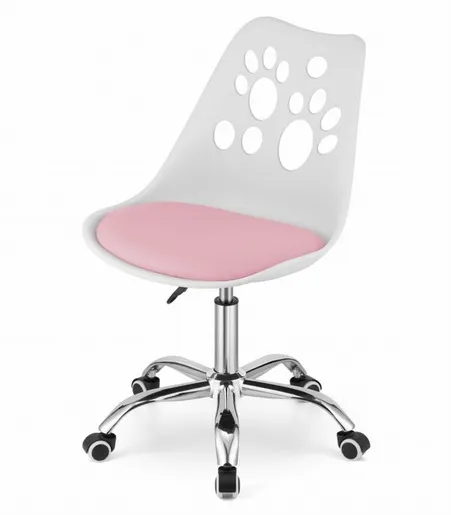 ModernHome Stolica PRINT white pink 3740_1-PRINT