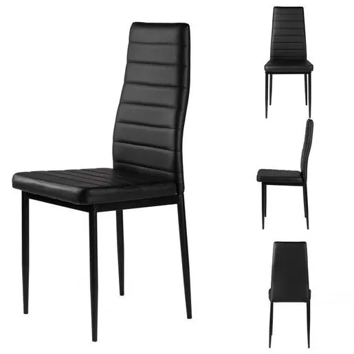 ModernHome Trpezarijske stolice set 4 kom Tami - full black