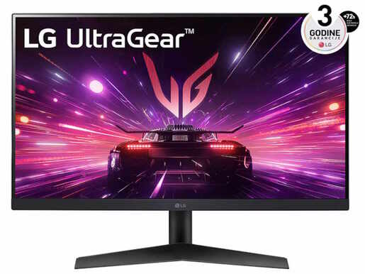 Monitor 23.8 LG UltraGear 24GS60F-B, FHD, IPS, G-SYNC, FreeSync, 180Hz, 1ms, HDMI, DP, gaming