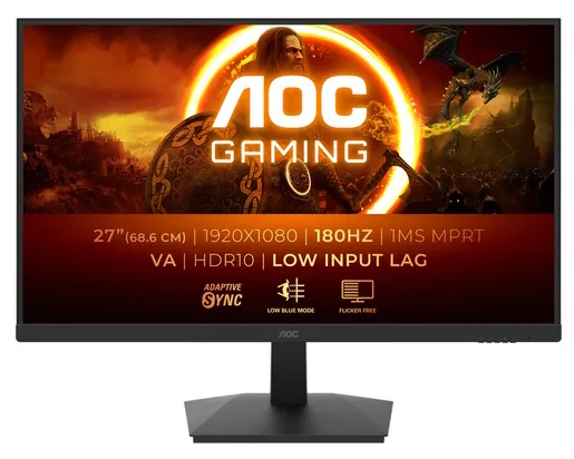 Monitor 27 AOC 27G15N2, FHD, Fast VA, 1ms, Adaptive Sync, 180Hz, gaming