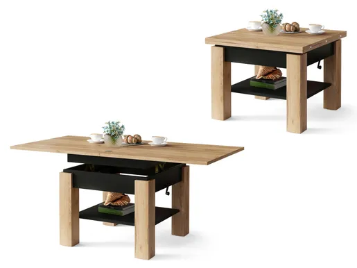 Multifunkcionalni Sto Cleo Craft Zlatno-Crni 1649