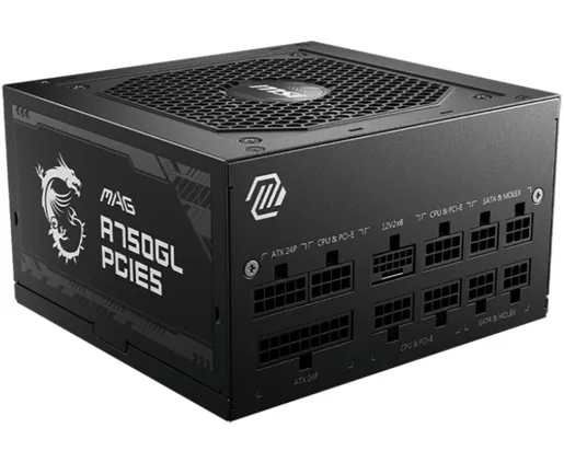 Napajanje MSI MAG A750GL PCIE5, 750W, 80 Plus Gold, modularno