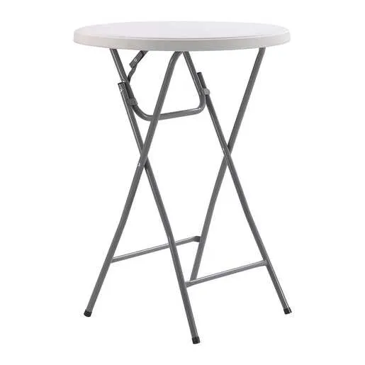 Okrugli barski sto 80 cm, beli
