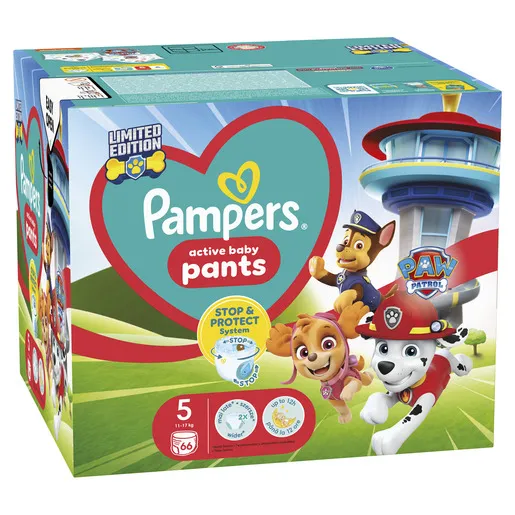 Pampers Pelene Pants Patrol šape 5 66Kom