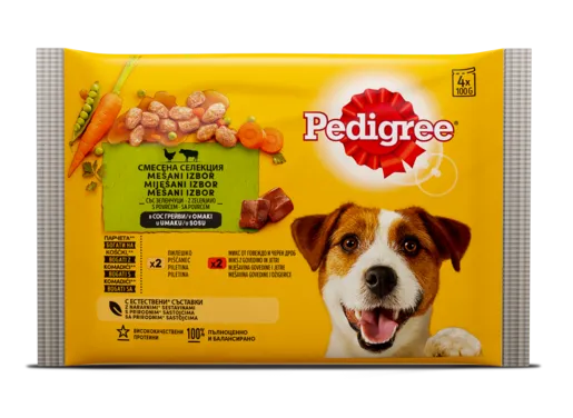 Pedigree kesice Adult, piletina i govedina 4x100g