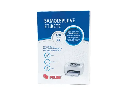 PULSE SAMOLEPLJIVE ETIKETE 105x148mm 4/1 100lis.