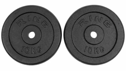 RING Tegovi 2x10kg crni standardni liveni - RX PLO1-10