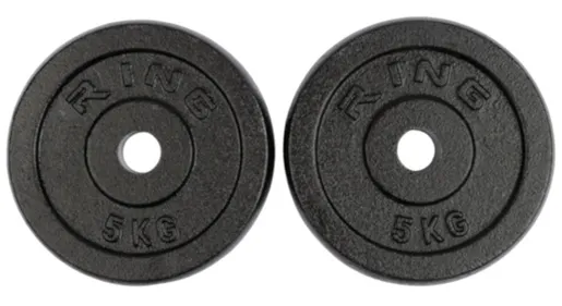 RING Tegovi 2x5kg crni standardni liveni - RX PLO1-5