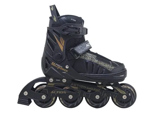 Roler pw132b crno zlatna alu m(35-38) abec5 pu točkići