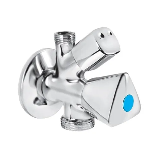 Rosan A67112" Armor Chrome ek ventil kombinovani ugaoni 1/2x3/8\ sa priključkom 3/4\"