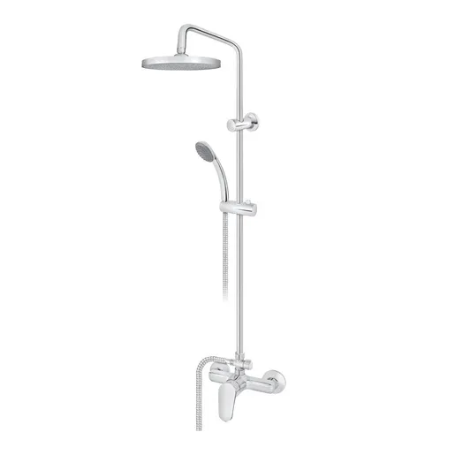 Rosan JA371251 Smart 200 Chrome kompletni tuš sistem sa ručnim tuš setom i okruglim nadglavnim tušem