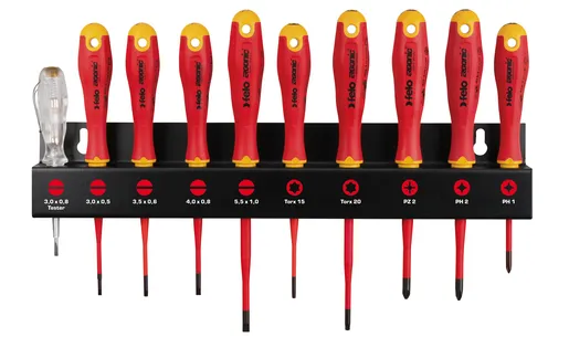 Set šrafcigera ergonic vde e-slim sa testerom napona sl/ph/pz/tx 41391093 10 kom