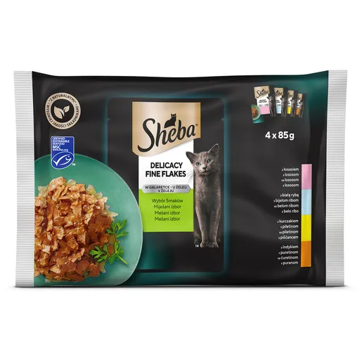 Sheba kes, mešani izbor, žele 4*85g