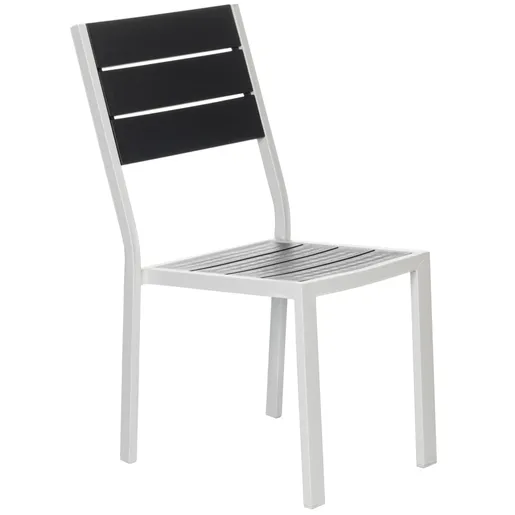 Stolica plastična imitacija drveta siva