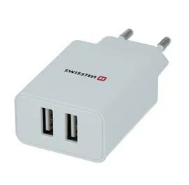 SWISSTEN Punjač 2x USB 2,1A+USB TYPE C 1,2 M WHITE