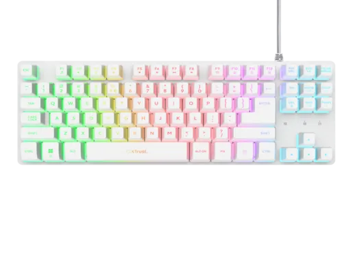 Tastatura TRUST GXT833 THADO žicna, RGB, TKL, gaming, bela