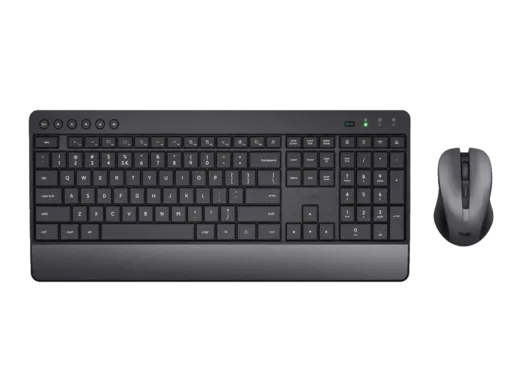 Tastatura+miš TRUST TREZO bežični set/Silent/US/crna