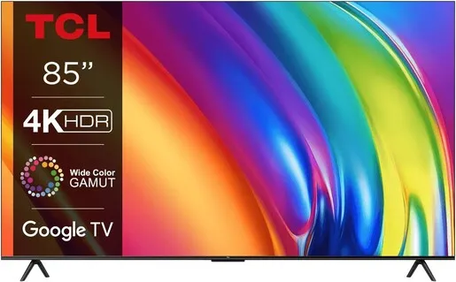 TCL LED TV 85P745, 4K Ultra HD, Android Smart TV, HDR 10, HDMI 2.1, Google TV, Bezel-Less