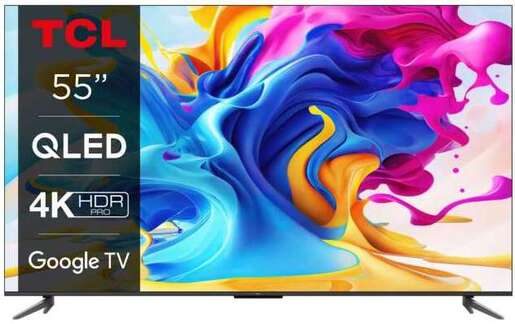 TCL QLED TV 55C643, 4K Ultra HD, Google Smart TV, Quantum Dot, Motion Clarity, Multi HDR Format, Dolby Atmos