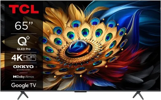 TCL QLED TV 65C655, 4K Ultra HD, Google Smart TV, Motion Clarity, AiPQ PRO PROCESSOR, Game Master 3.0, 2.1 ONKYO Dolby Atmos, HDR10+ **MODEL 2024**