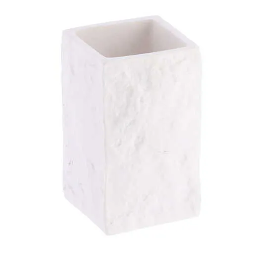 Tendance casa za cetkice 10,5x6,3x6,3 cm poliresin  bela
