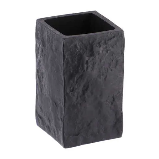 Tendance casa za cetkice 10,5x6,3x6,3 cm poliresin  crna
