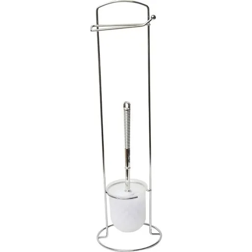 Tendance drzac toalet papira i wc cetke 16,5x16,5x59 cm metal hrom