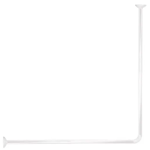 Tendance drzac za zavese za kadu 0x80x80cm aluminijum bela