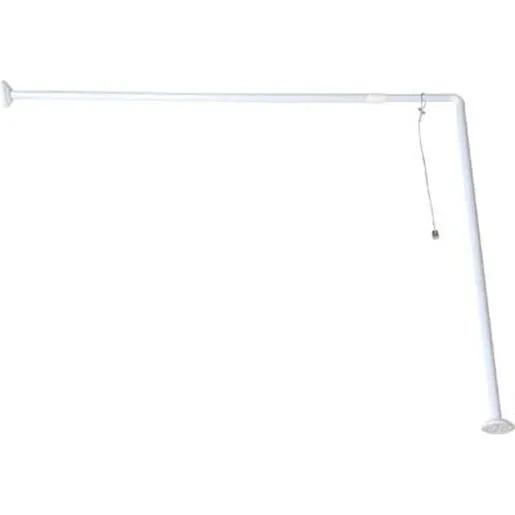 Tendance drzac zavese za kadu sa pricvrsnim kablom za plafon 94x80cm aluminijum bela