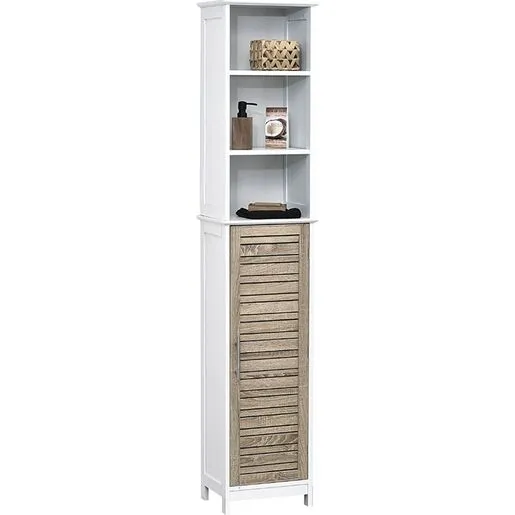 Tendance kupatilski ormaric sa vratima i policama stockholm 35x26x173cm bambus bela