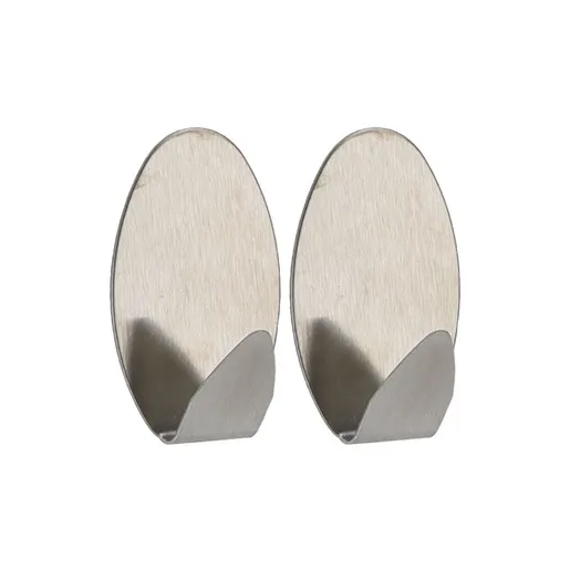 Tendance set 2 ovalne kukice 3m 3,5 x 2 x 5,2 metal hrom