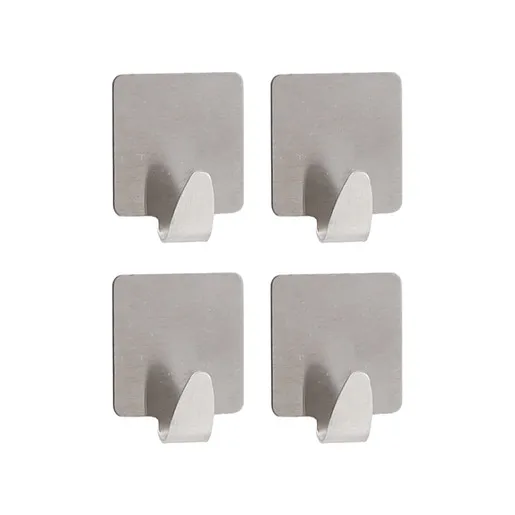 Tendance set 4 četvrtaste kukice 3m 2,5 x 1,7 x2,5 metal hrom