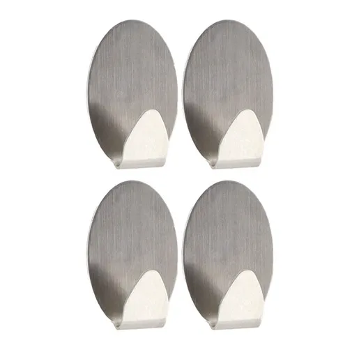 Tendance set 4 ovalne kukice 3m 2,6 x 1,5 x 3,6 metal hrom