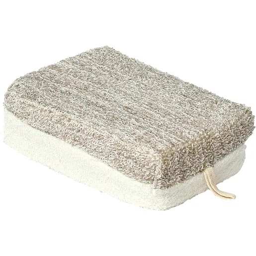 Tendance sundjer za kupanje veliki 9x4x14cm tkanina/bambus sivo smedja