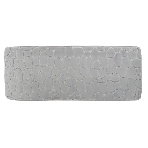 Tendance tepih za kupatilo pebble 45x120 cm memorijska pena mikrofiber svetlo siva