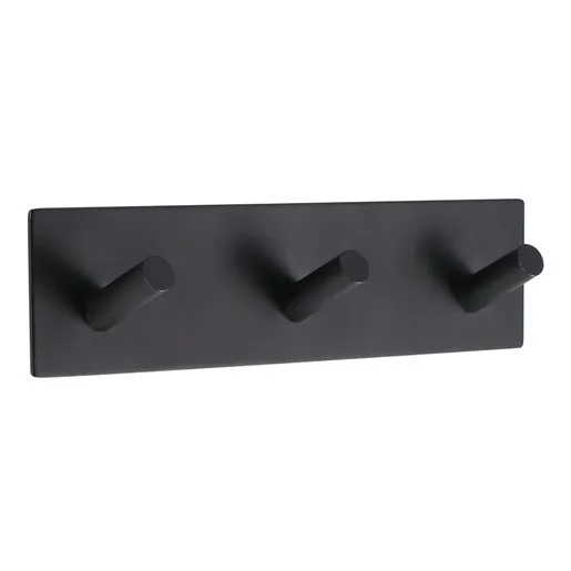Tendance zidni četvrtasti čiviluk sa 3 kukice 3m 18 x 3 x 4,5 metal crna