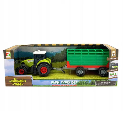 Traktor sa prikolicom sa ogradom