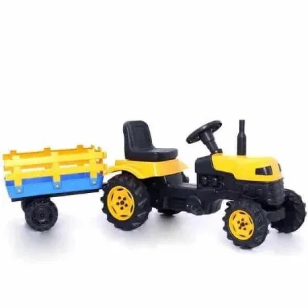 Traktor za decu sa prikolicom 958 - žuti