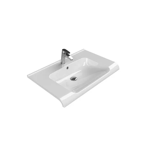Turkuaz CeraStyle Anova White umivaonik (lavabo) 80x49,5x2 konzolni sa rupom za bateriju i prelivom 90700U