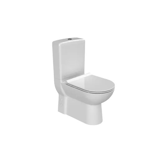 Turkuaz CeraStyle Bella White BTW monoblok sa univerzalnim odvodom (simplon/baltik) i sa dovodom vode odozdo sa ispiračem 36,5x62x81