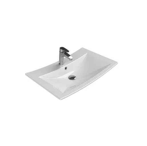 Turkuaz CeraStyle Bella White umivaonik (lavabo) 71x43,9x16,5 konzolni i nadgradni sa rupom za bateriju i prelivom 74600U