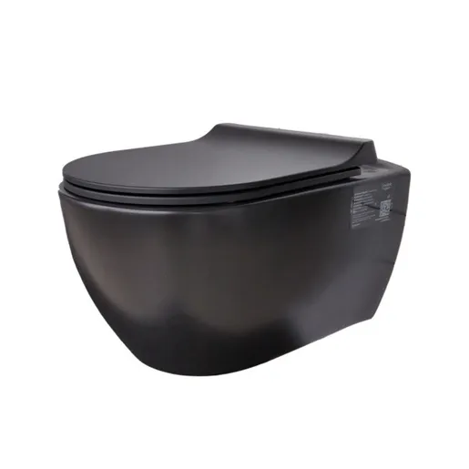 Turkuaz CeraStyle City Black Matt Rimless WC šolja konzolna 37,1x52,4x34 19107W