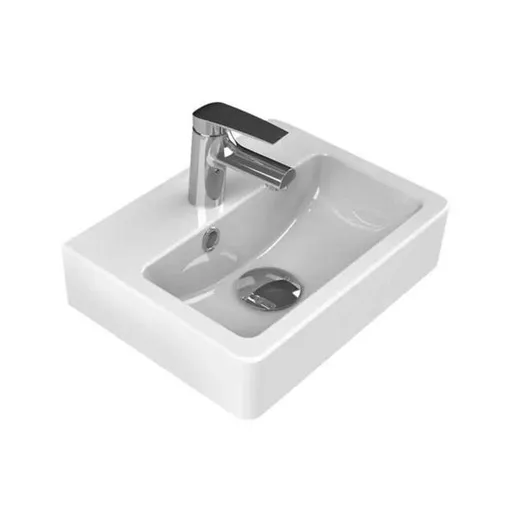 Turkuaz CeraStyle Mini White umivaonik (lavabo) 37,5x28x10 konzolni i nadgradni sa rupom za bateriju i prelivom 1400U