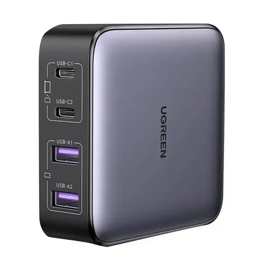 Ugreen CD327, 65W, 2 x Usb-A, 2 x Tip-C, Black Kućni Punjač