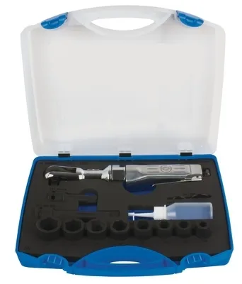 UNIOR Čegrtaljka pneumatska 1/2'' sa nasadnim ključevima, u metalnoj kutiji 615515
