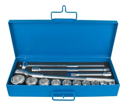 UNIOR Ključevi nasadni, prihvat 3/4'', u metalnoj kutiji 600954