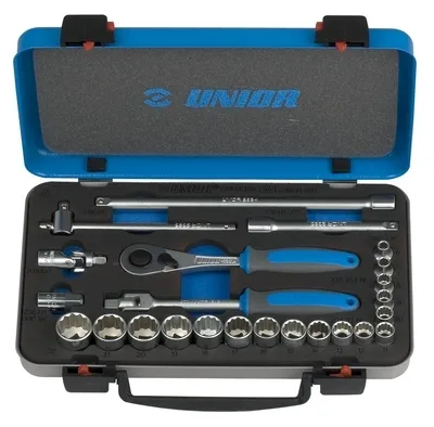 UNIOR Ključevi nasadni, prihvat 3/4'', u metalnoj kutiji 617117