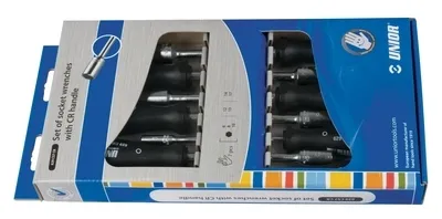 UNIOR Ključevi nasadni sa Cr ručkom u garnituri 617032